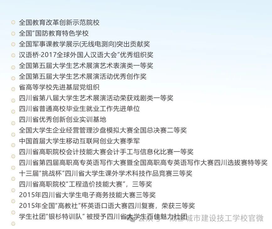 成都城市建设技工学校2024年招生简章